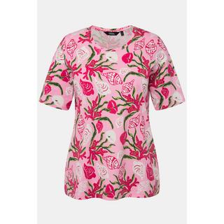 Ulla Popken  T-Shirt, Meeresmotive, Classic, Rundhals, Halbarm 