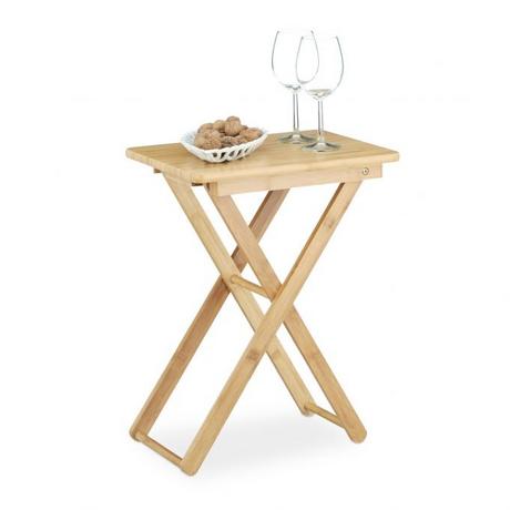 B2X Table d'appoint en bambou pliable  