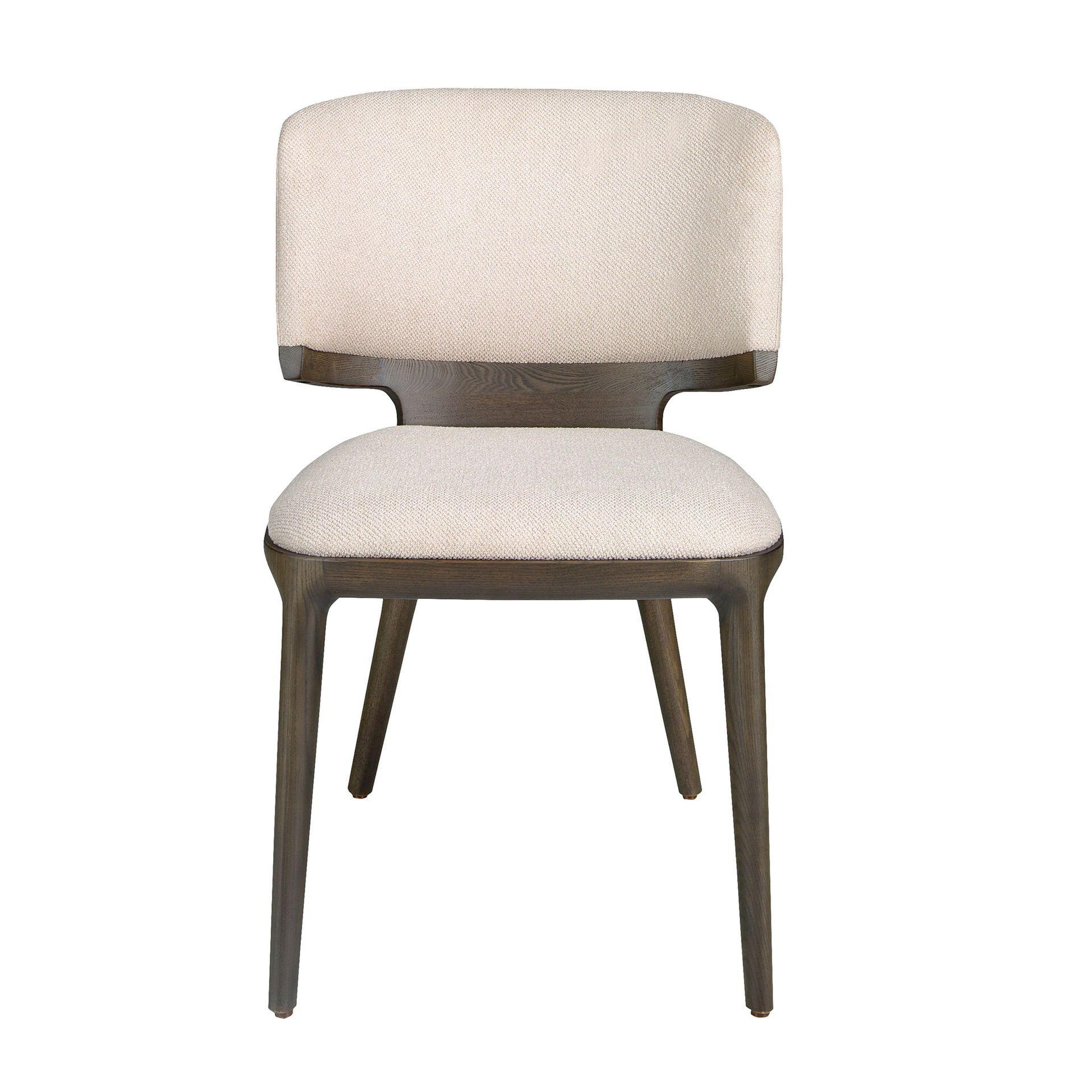 ANGEL CERDA Chaise en tissu gris clair  