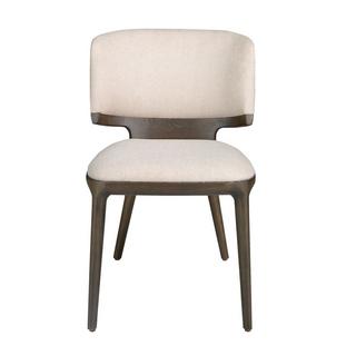 ANGEL CERDA Chaise en tissu gris clair  