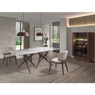 ANGEL CERDA Chaise en tissu gris clair  