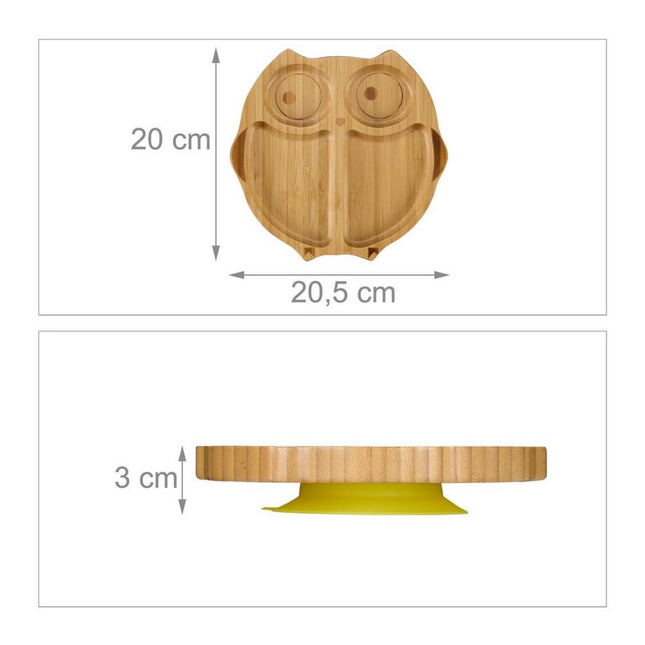 B2X Babyteller mit Saugnapf „Eule“  
