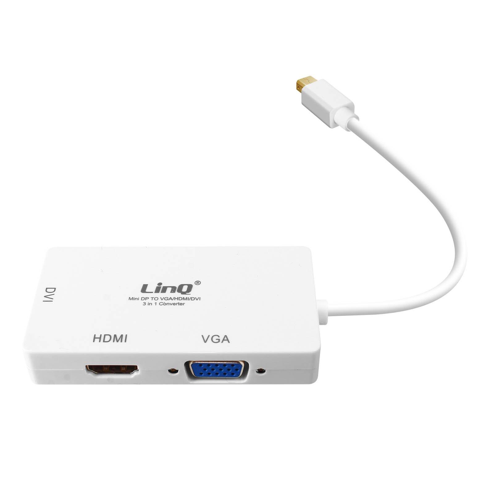 Avizar  Adaptateur Mini DisplayPort 3 en 1, LinQ 