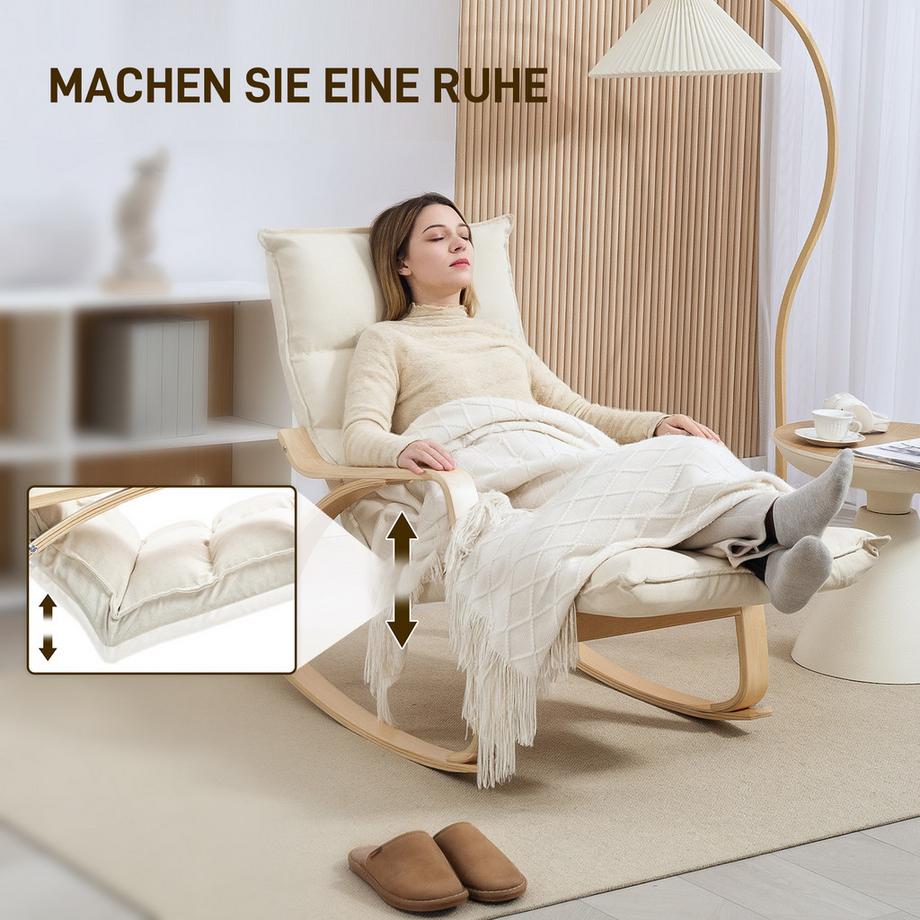 HOMCOM Fauteuil à bascule  
