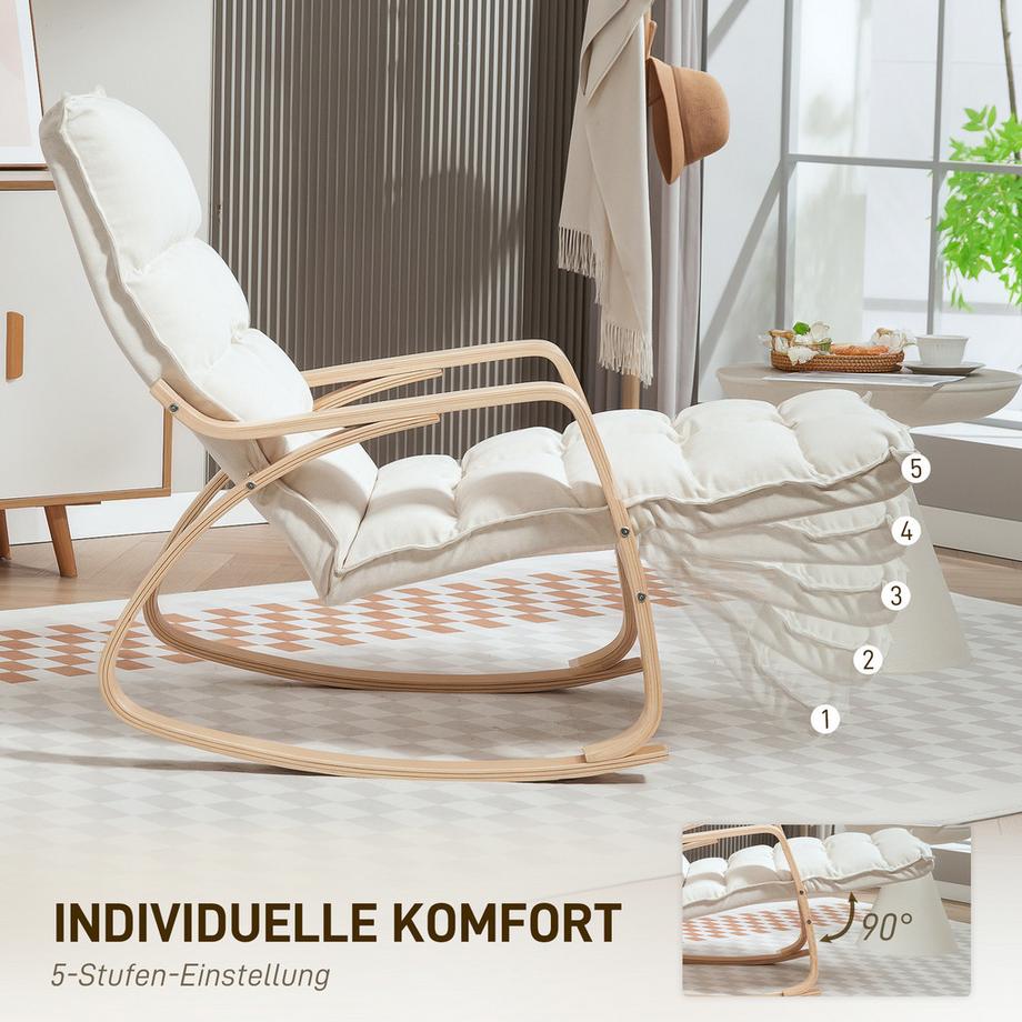 HOMCOM Fauteuil à bascule  