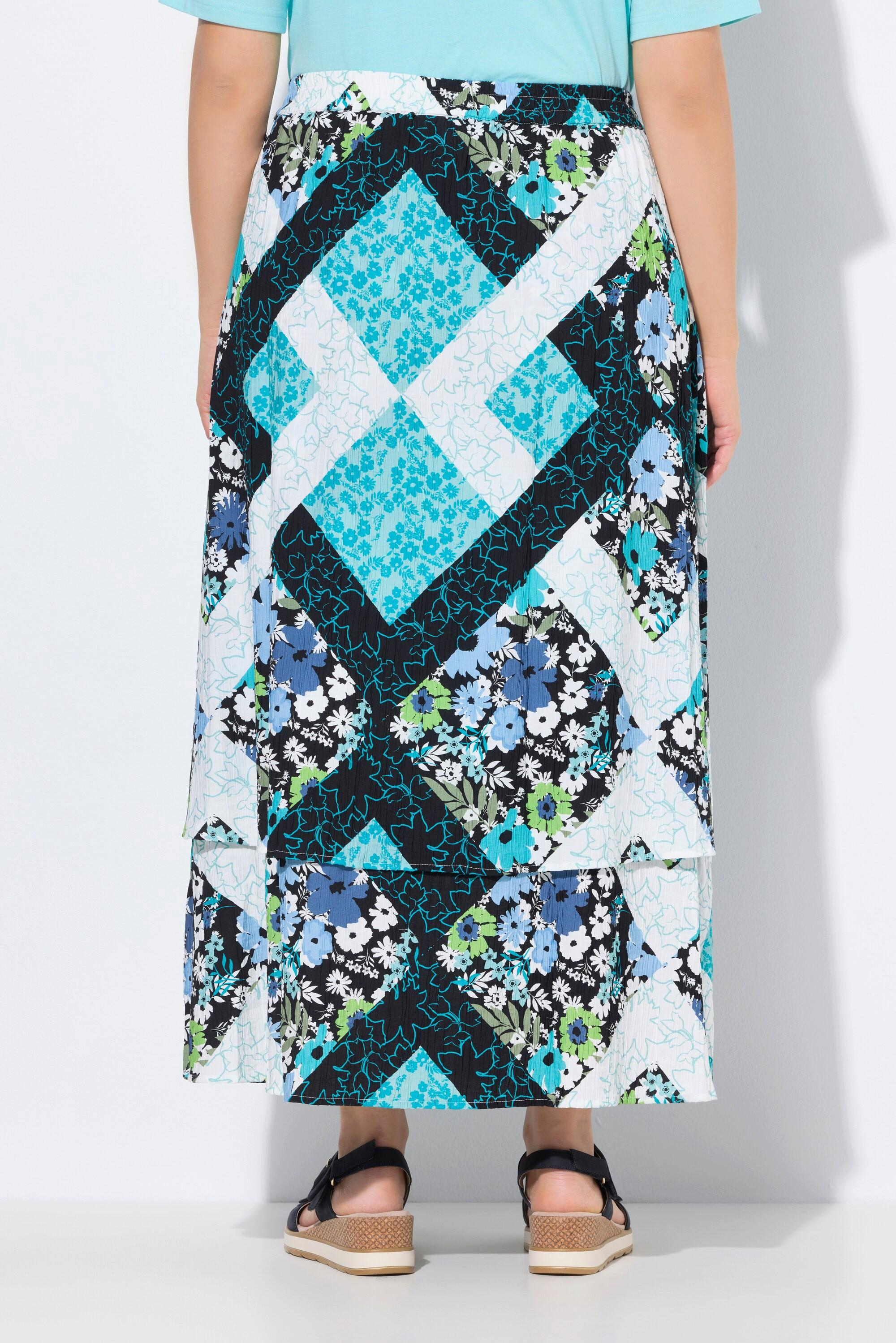 Ulla Popken Jupe maxi doublée A-Line Taille élastique  