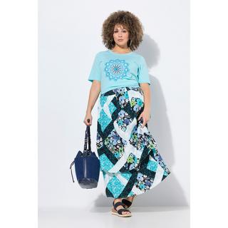 Ulla Popken Jupe maxi doublée A-Line Taille élastique  