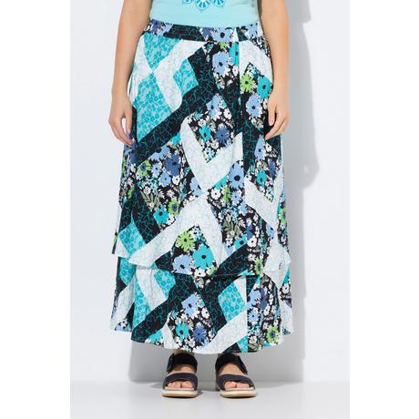 Ulla Popken Jupe maxi doublée A-Line Taille élastique  