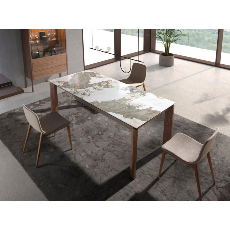 ANGEL CERDA Chaise en tissu beige  