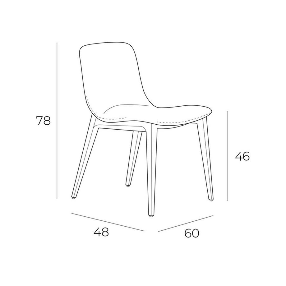 ANGEL CERDA Chaise en tissu beige  