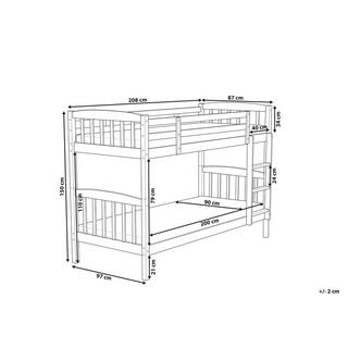 Beliani Hochbett mit Schubladen aus Kiefernholz Modern ALBON  