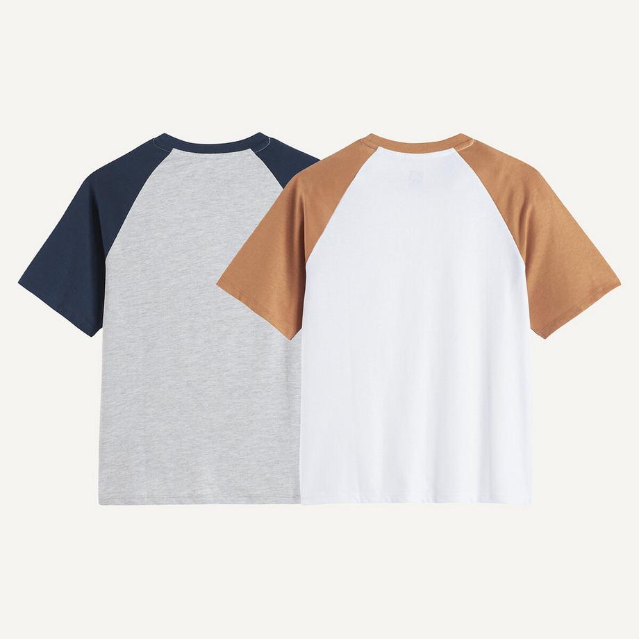 La Redoute Collections  Lot de 2 T-shirts manches courtes color block 