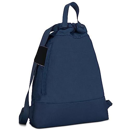 Only-bags.store Turnbeutel Dunkelblau - No 7 - Rucksack für Sport und Festival - Beutel Rucksack Klein mit  