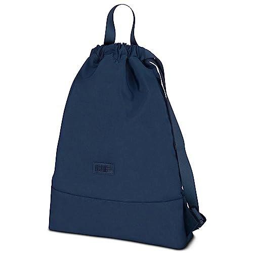 Only-bags.store Gym Bag Dark Blue - No 7 - Sac à dos pour le sport et le festival - sac à dos petit avec poche intérieure - poche extérieure pour un accès rapide  