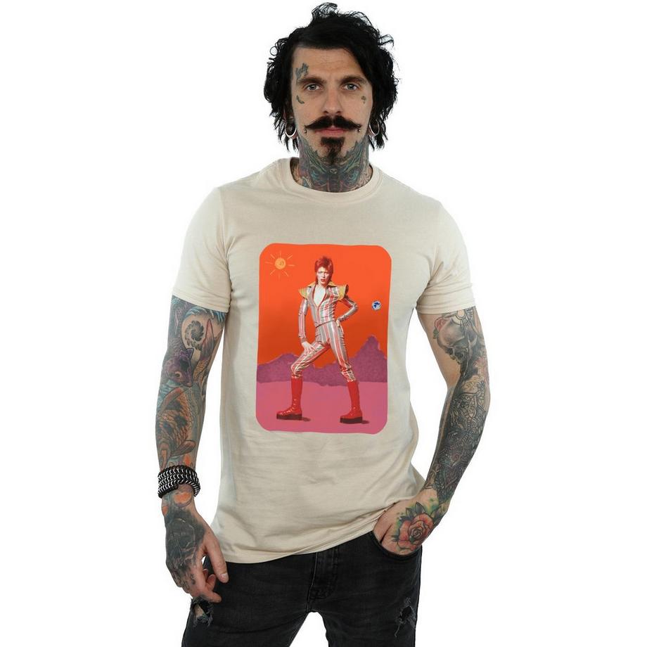 David Bowie On Mars Bedrucktes T-Shirt  