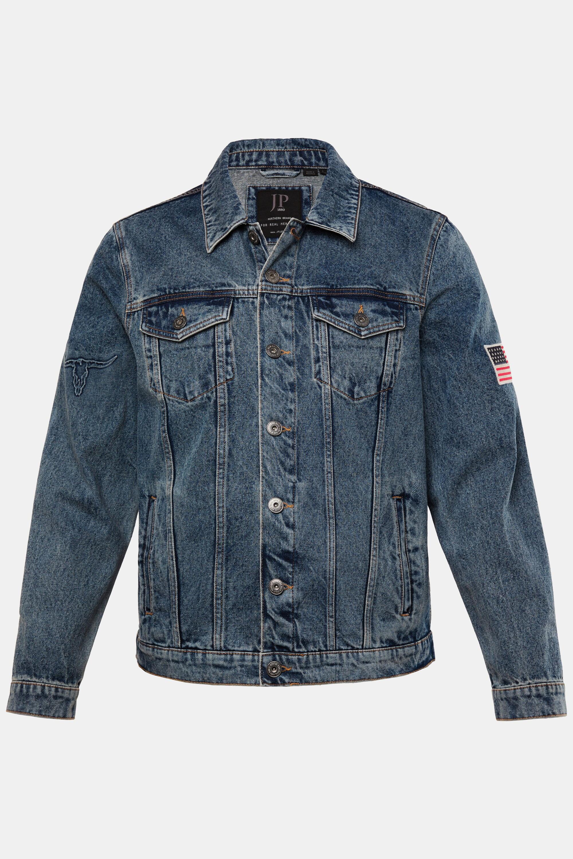 JP1880 Jeansjacke mit Schulterabzeichen 4 Taschen  