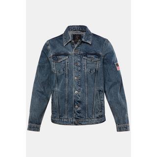 JP1880 Jeansjacke mit Schulterabzeichen 4 Taschen  