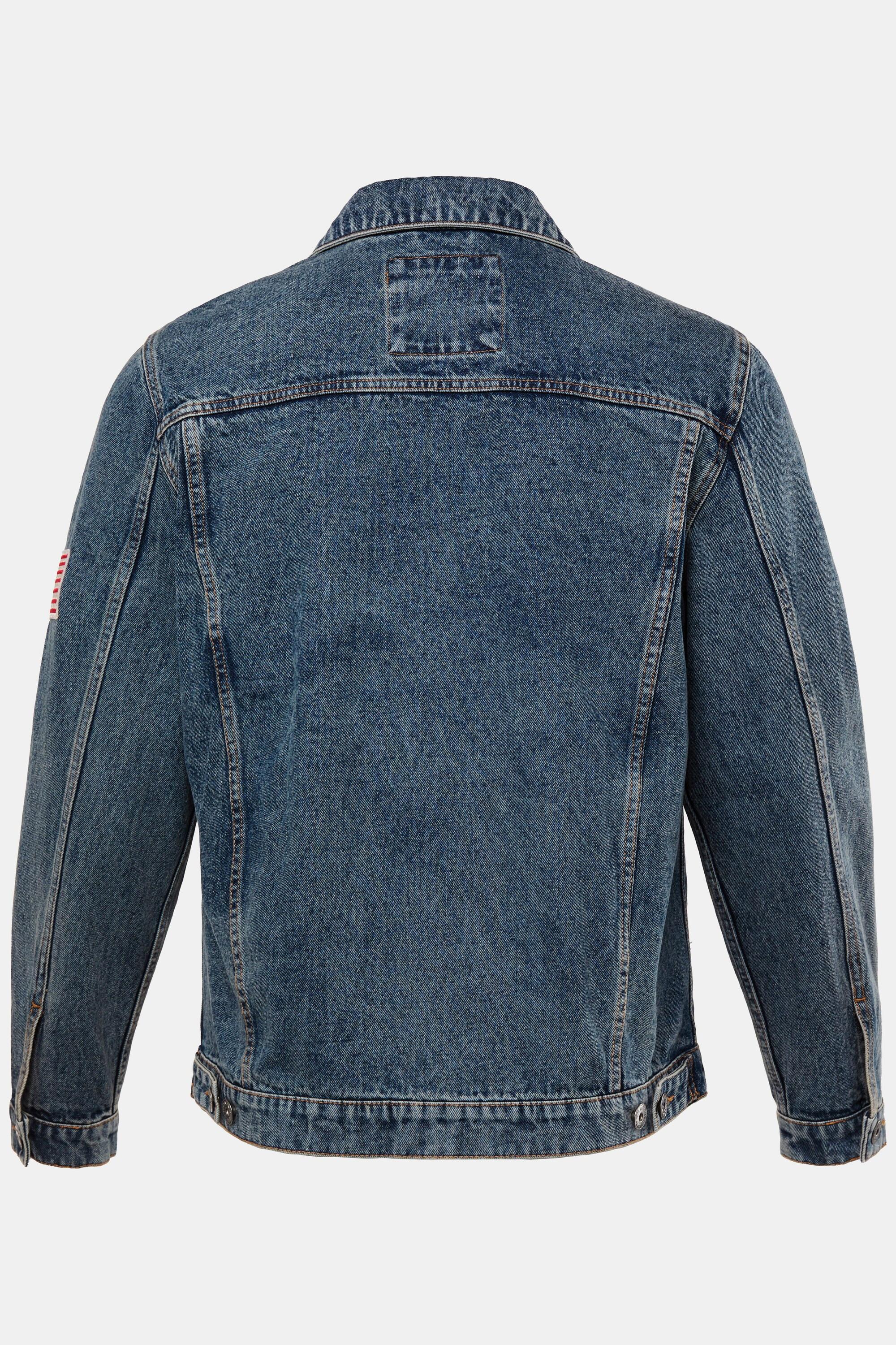 JP1880 Jeansjacke mit Schulterabzeichen 4 Taschen  