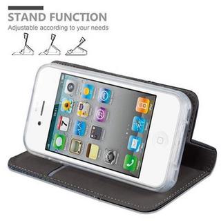 Cadorabo  Housse compatible avec Apple iPhone 4 / 4S - Coque de protection avec fermeture magnétique, fonction de support et compartiment pour carte 