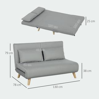 Northio Chaise de couchage, lit pliant avec fonction lit, coussin lombaire, chaise de relaxation pliante aspect velours, dossier réglable, capacité de charge jusqu'à 250 kg, pour salon gris Aosom  