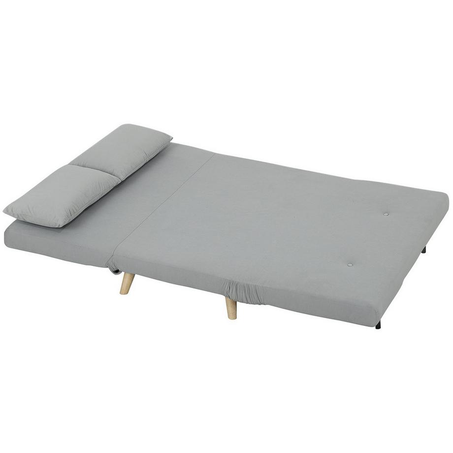 Chaise de couchage, lit pliant avec fonction lit, coussin lombaire, chaise de relaxation pliante aspect velours, dossier réglable, capacité de charge jusqu'à 250 kg, pour salon gris Aosom
