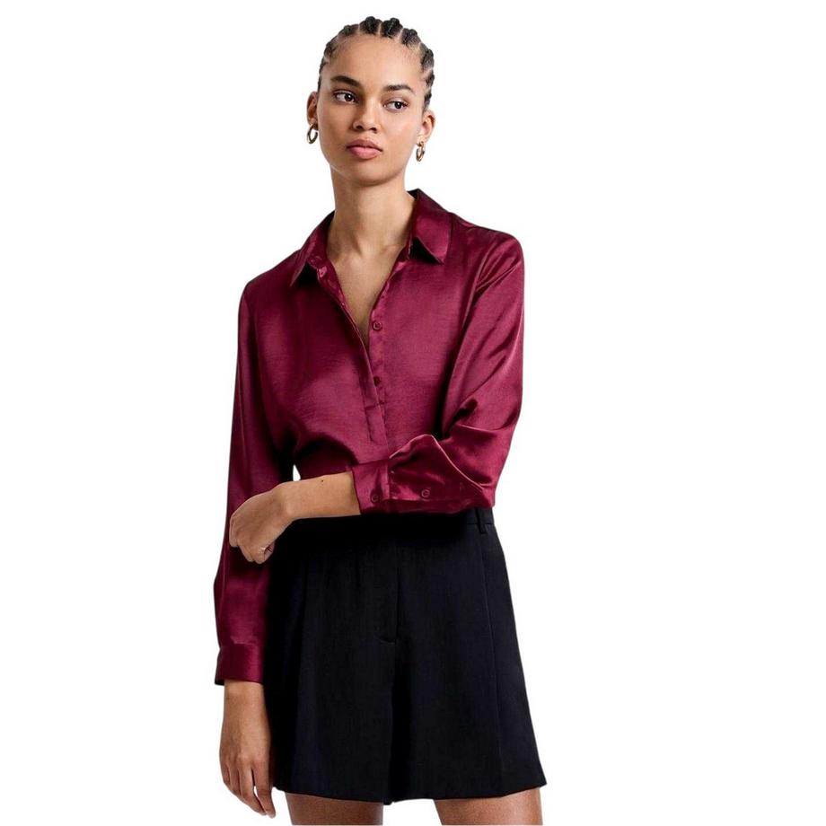 FRENCH CONNECTION Chemise Irina Satin Manches Longues  