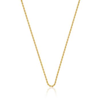 Collier cordon or jaune 750, 1.4mm, 40cm