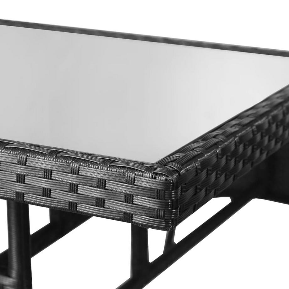 VidaXL Table de jardin rotin synthétique  