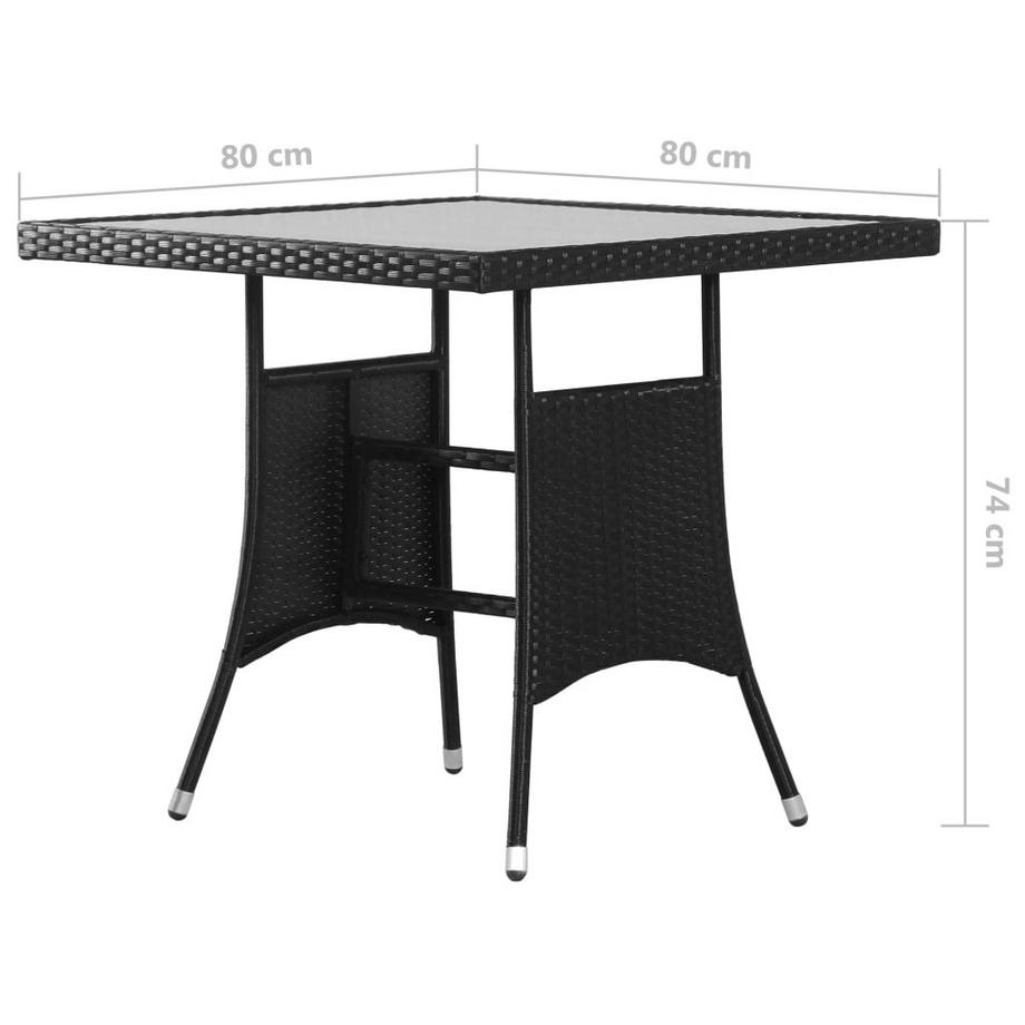 VidaXL Table de jardin rotin synthétique  