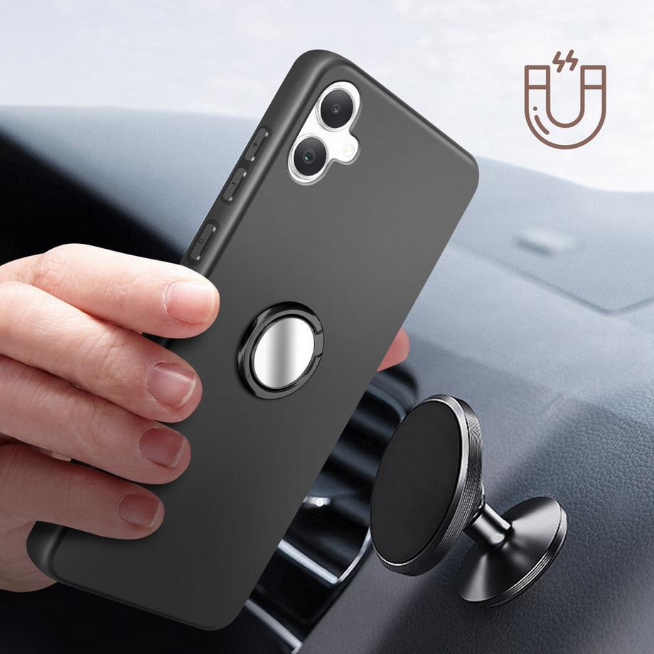 Avizar  Cover anello Samsung A05 Galaxy nera 