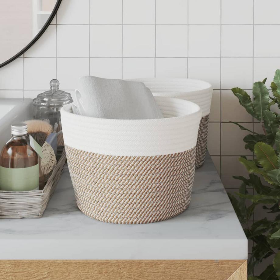 VidaXL Panier de rangement coton  