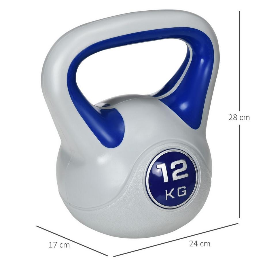 Northio  Kettlebell Kettlebell Da 12 Kg Da Pavimento Per Allenamento Di Forza E Fitness, Blu 