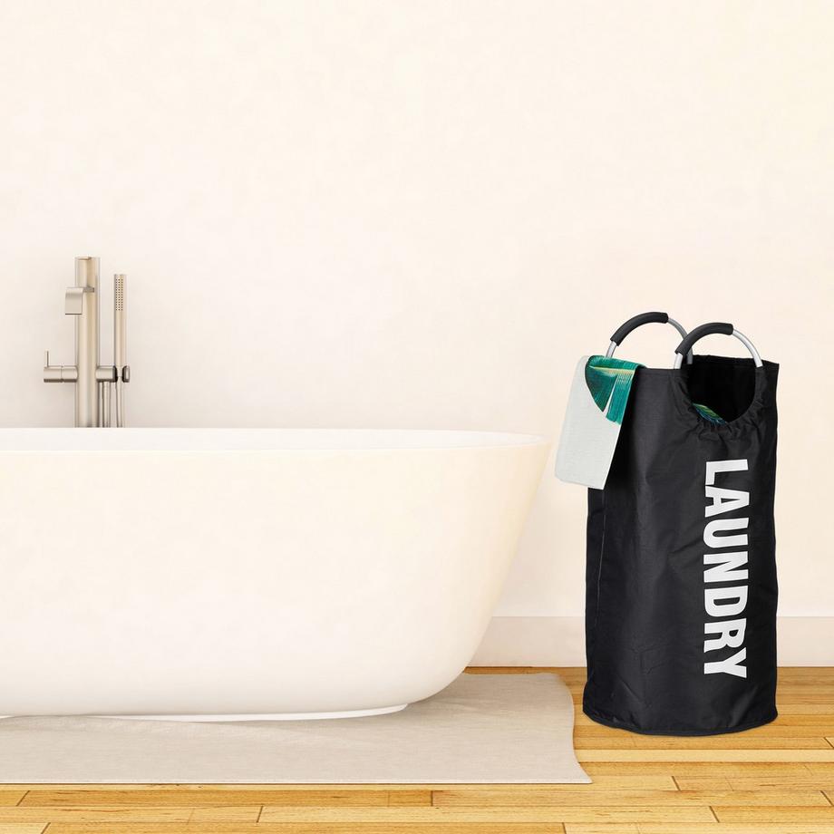 B2X Cesto portabiancheria pieghevole con manico  