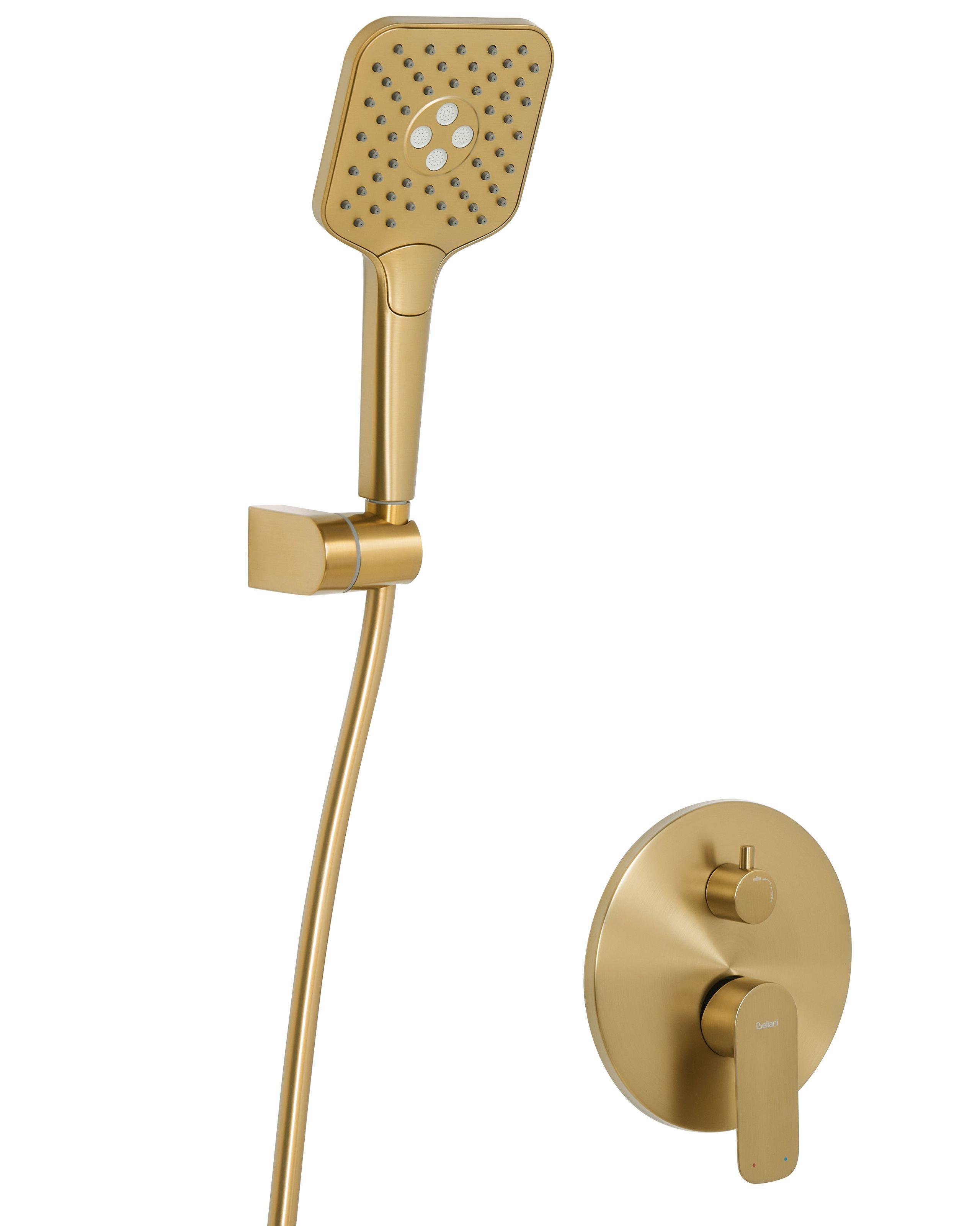Beliani Ensemble de douche encastrée avec douche pluie en Laiton Moderne CANAIMA  