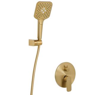 Beliani Ensemble de douche encastrée avec douche pluie en Laiton Moderne CANAIMA  