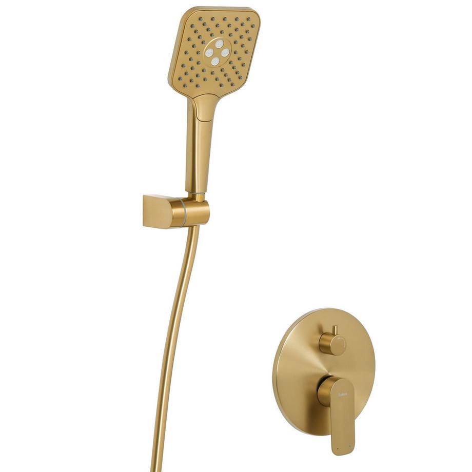 Beliani Ensemble de douche encastrée avec douche pluie en Laiton Moderne CANAIMA  