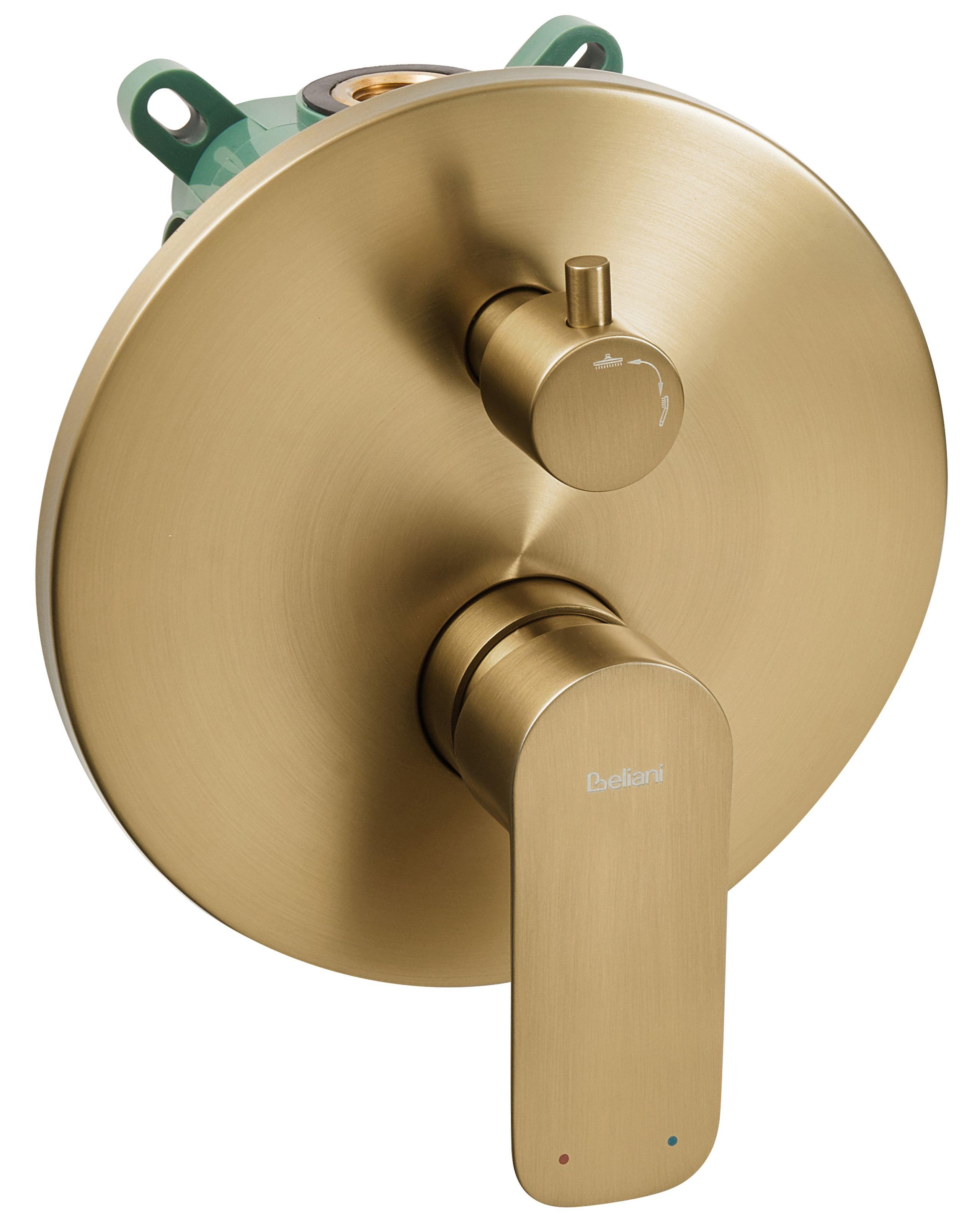 Beliani Ensemble de douche encastrée avec douche pluie en Laiton Moderne CANAIMA  