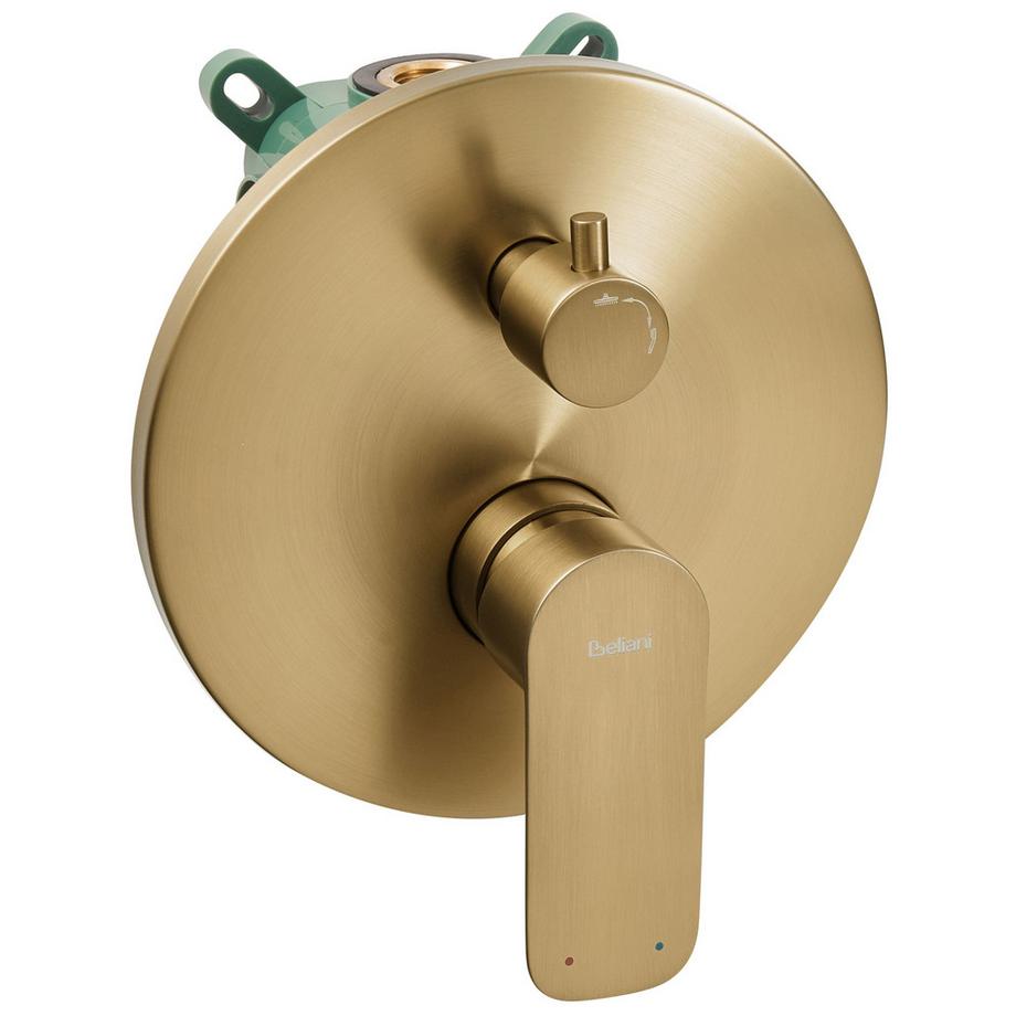 Beliani Ensemble de douche encastrée avec douche pluie en Laiton Moderne CANAIMA  