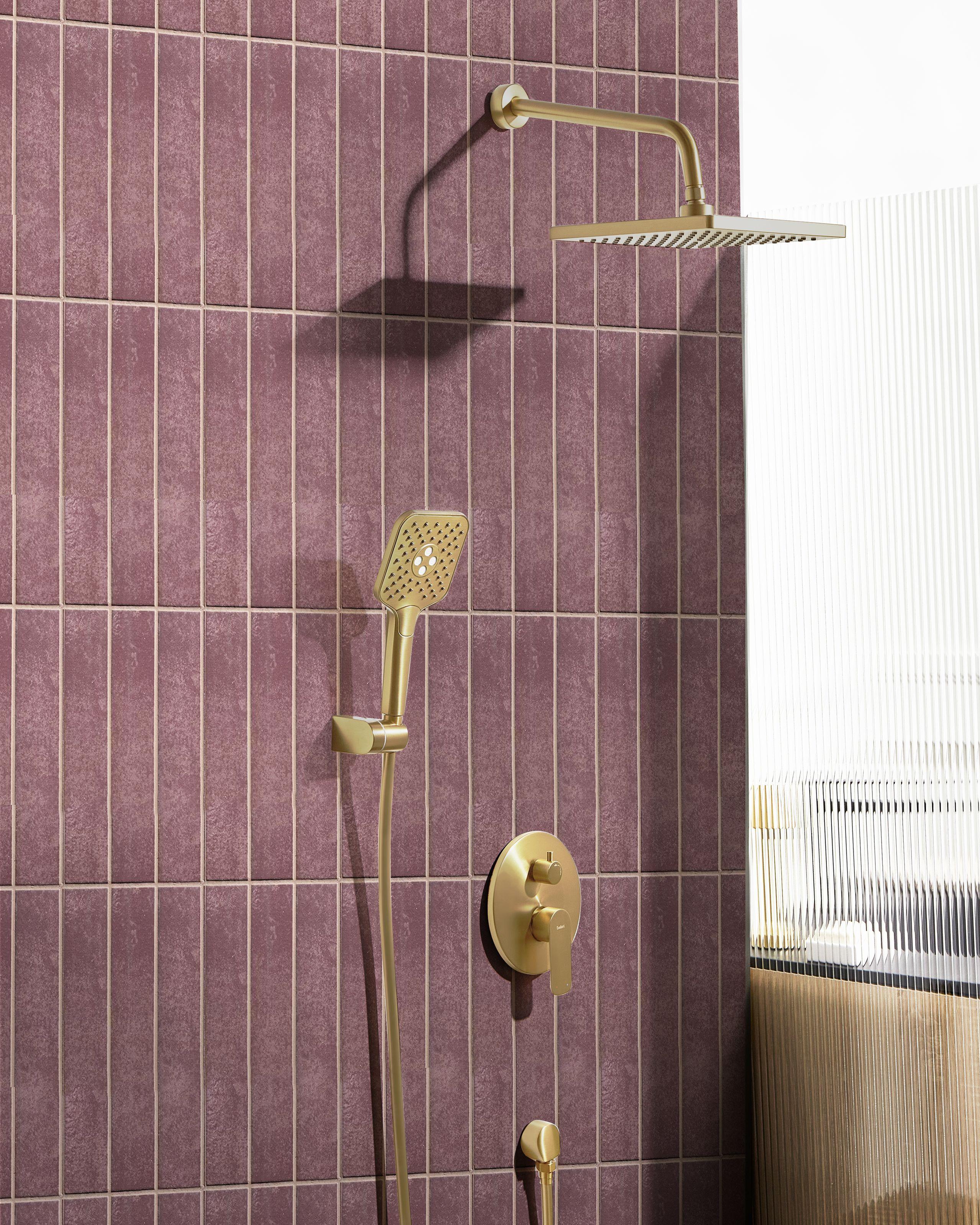 Beliani Ensemble de douche encastrée avec douche pluie en Laiton Moderne CANAIMA  