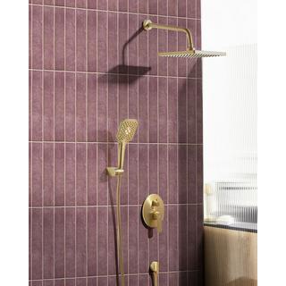 Beliani Ensemble de douche encastrée avec douche pluie en Laiton Moderne CANAIMA  