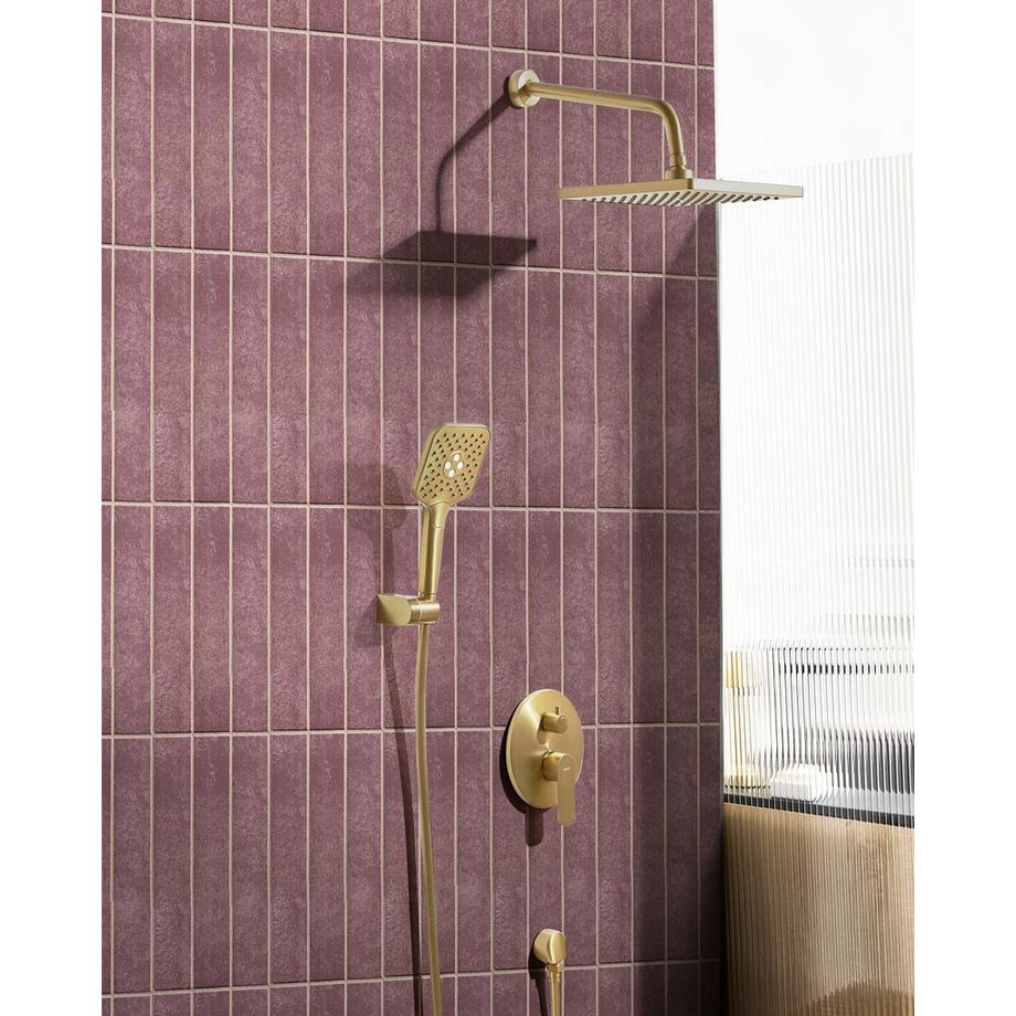 Beliani Ensemble de douche encastrée avec douche pluie en Laiton Moderne CANAIMA  