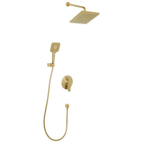 Beliani Ensemble de douche encastrée avec douche pluie en Laiton Moderne CANAIMA  