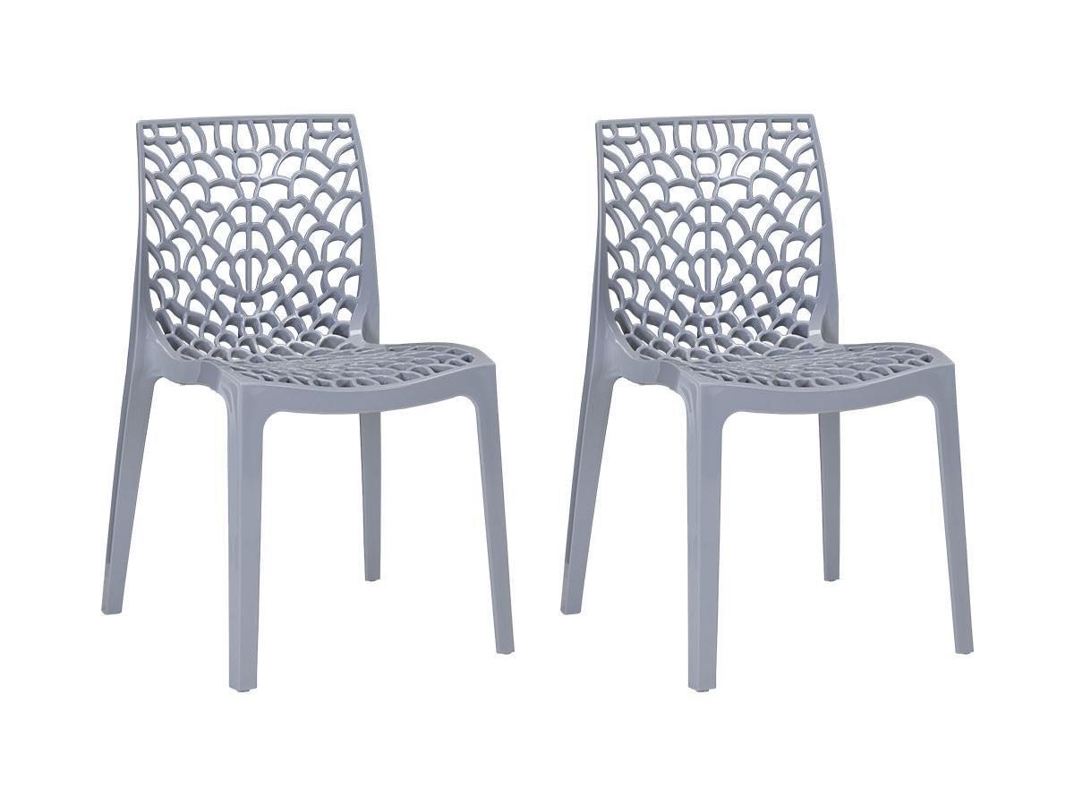 Vente-unique Lot de 2 chaises empilables DIADEME Polypropylène clair  