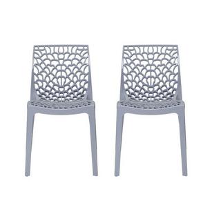 Vente-unique Lot de 2 chaises empilables DIADEME Polypropylène clair  