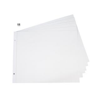 Exacompta Sachet de 10 Recharges pour album à vis pages blanches - 29x37 cm - x 3  