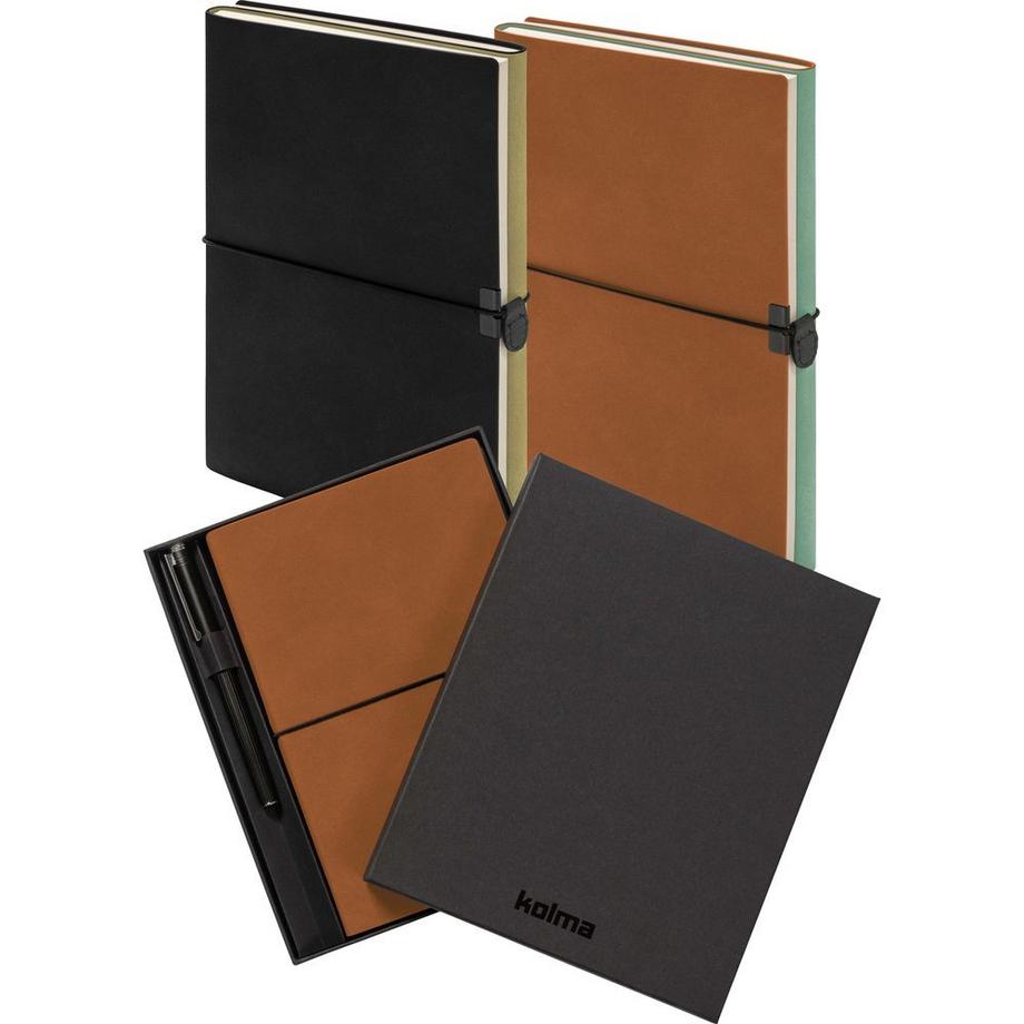 Kolma Carnet Smooth 2 en 1, à pois/blanc DIN A5 | MANOR