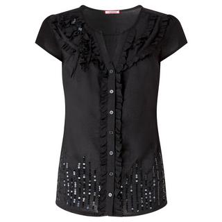 Joe Browns Bluse mit Pailletten und Korsagen Detail  