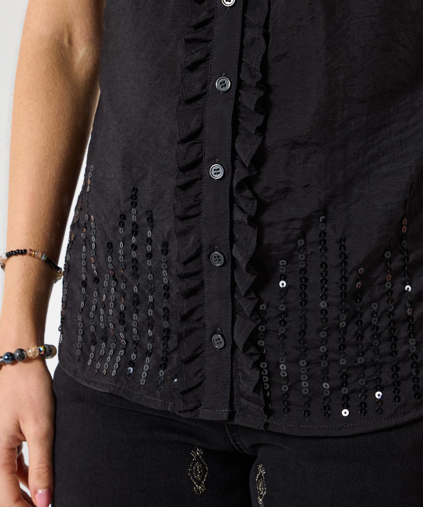 Joe Browns Bluse mit Pailletten und Korsagen Detail  