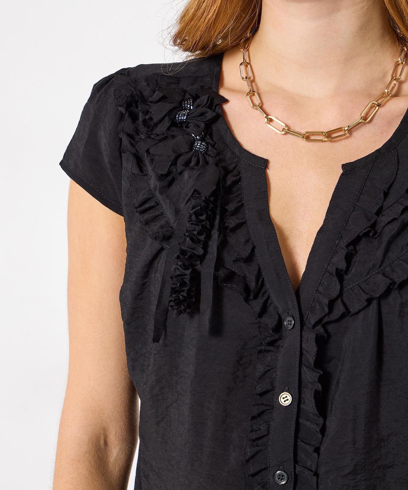 Joe Browns Bluse mit Pailletten und Korsagen Detail  