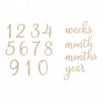 Lettrage Baby Milestones en bois